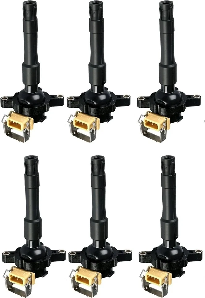 6x bujías NGK Platinum y 6x bobina de encendido para BMW 328i 528i 1996-2002 2,8 L Foto 2 de 4