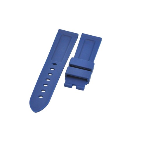 22x20mm Blue Rubber Watch Strap For Panerai Luminor Marina Submersible - Picture 2 of 6