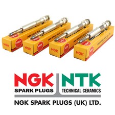 FOR TOYOTA HIACE LAND CRUISER HILUX 2.4 D TD NGK HEATER GLOW PLUGS X4 Y-715R