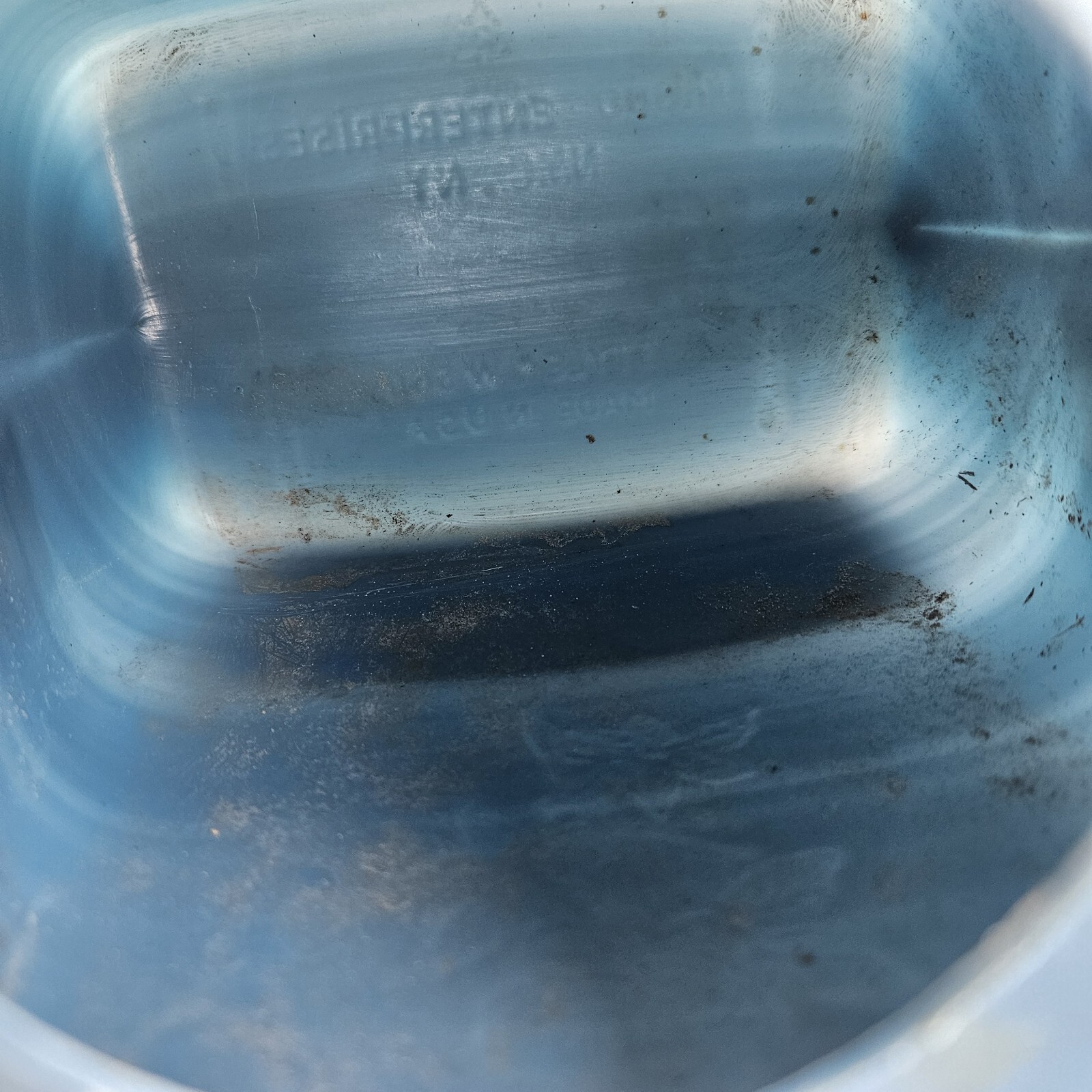 Misco Enterprises Blowmold Plastic Blue Rose Watering Can VTG Long Spout