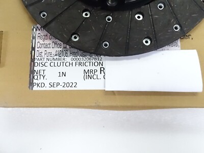 Genuine Clutch Friction Disc Mahindra Tractor - 000032067B12 #M121