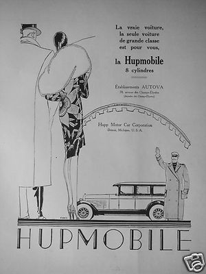 PRESSEWERBUNG 1927 AUTO HUPMOBILE 8 ZYLINDER AUTOFABRIK