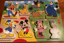 Melissa Doug Mickey Mouse Clubhouse On The Farm Wooden Peg