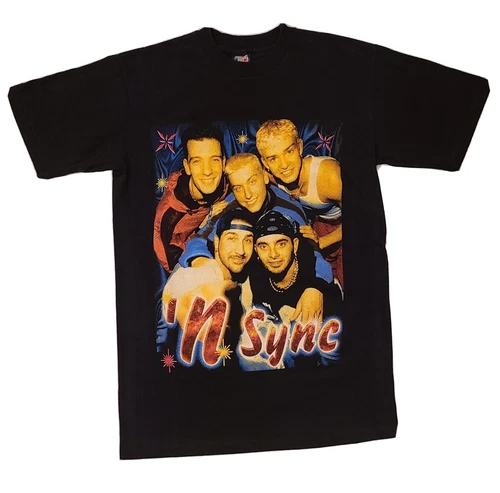 Nsync Band Double Sided Rap Tee T Shirt S Vintage vintage concert t-shirt, vintage, single stitch, B+ condition