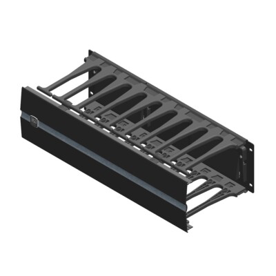 Chatsworth 35441-E02 2U x 19'' EIA x 8.2''D Horizontal Cable Manager Single-Sided