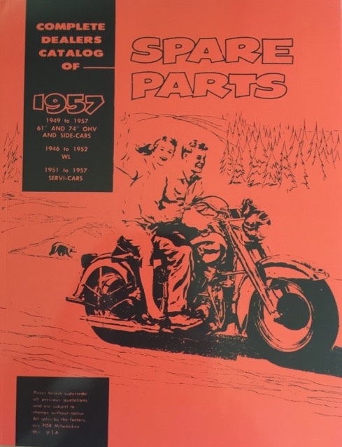Harley Parts Manual Catalog Book 1949 to 1957 Panhead 45 WL Servi