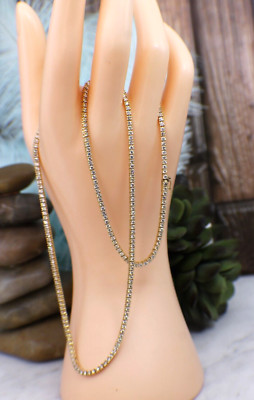 Ice Box Solid 14K Yellow Gold Diamond Tennis Necklace ctw