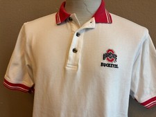 Vintage 90's Ohio State Buckeyes Football Polo Embroidered T-shirt M