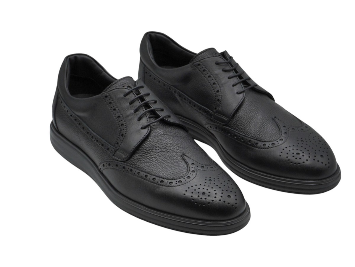 NWT STEFANO RICCI Leather EAGLE Shoes LOGO Eu 44 Uk 10 Us 11 (SR2182)