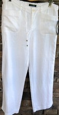 Lauren White Linen Pants size 8 New