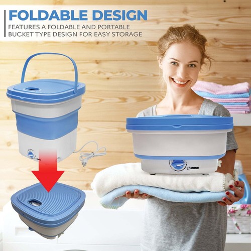 Mini Washing Machine 4.41 Lbs Lightweight Foldable Portable Camping Apartments - Picture 5 of 11