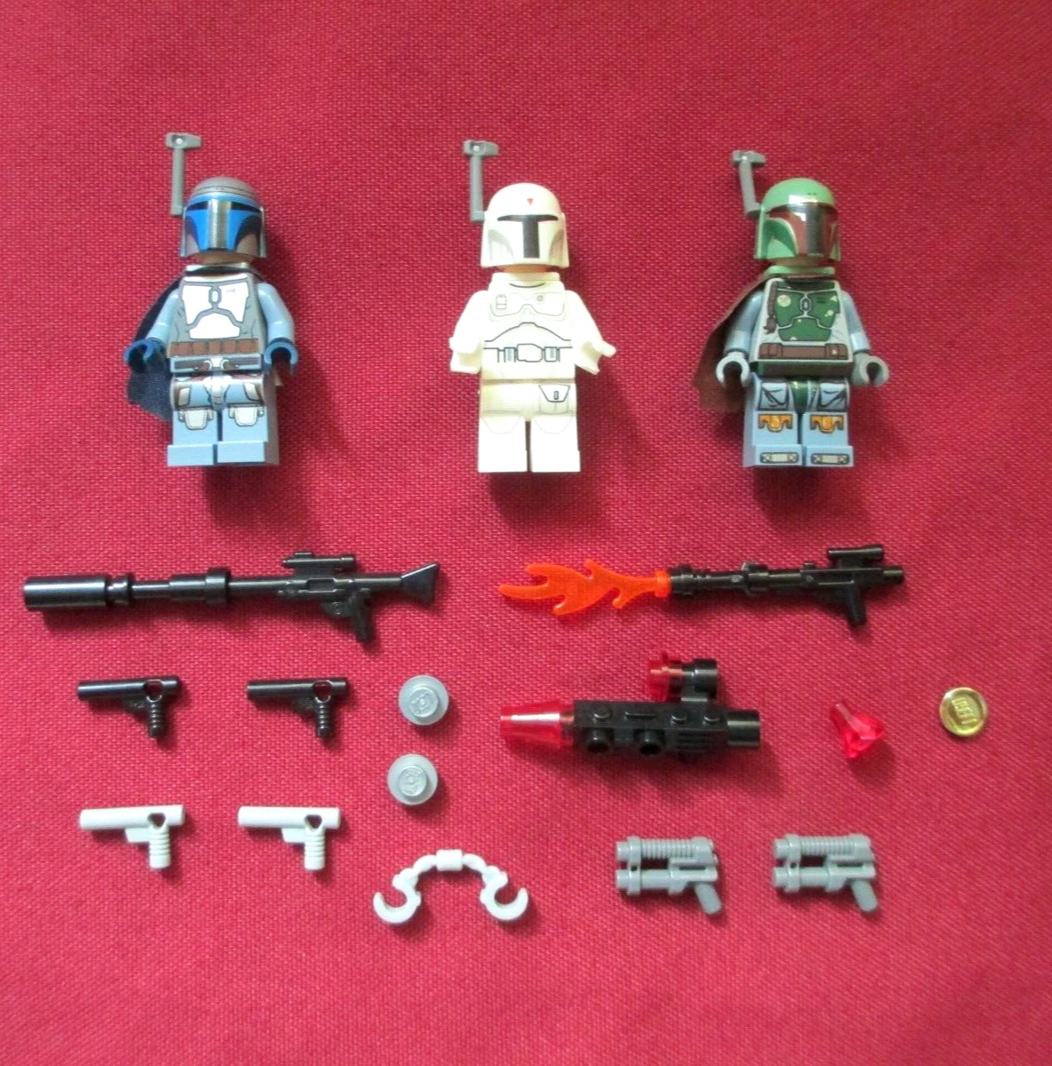 LEGO Star Wars Minifigures LOT. Jango Fett Boba Fett Boba Fett Prototype Weapons