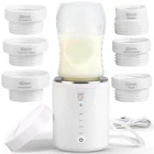 Cordless Portable Bottle Warmer for Travel w/ 6 Adapters, 4 Minutes Fast Heating