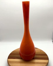 Vintage Mid Century Royal Haeger Orange Flame Art Pottery Vase 15.5 " Tall - MCM