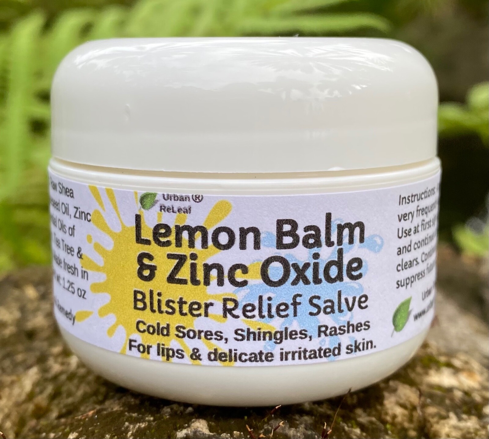 Urban ReLeaf Lemon Balm Zinc Oxide Blister Relief Salve! Cold Sore