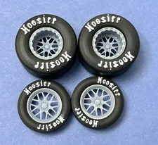 Resin 15/17 Scale inch “Weld S77” Wheels With Hoosier Drag Slicks 1/24,1/25