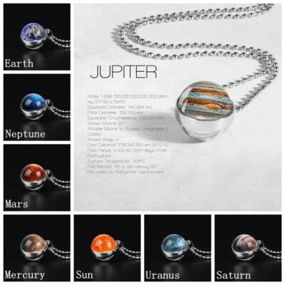 Ball Shape Pattern Pendant Necklaces Women Fashion Jewelry Craft Making Necklace