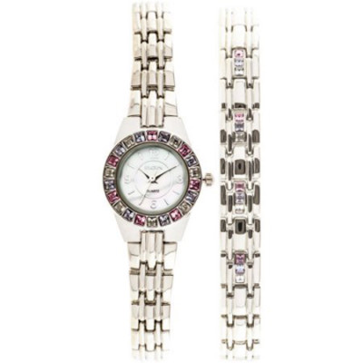 ELGIN WOMANS SILVERE TONE WATCH WITH BRACLET EG9917ST