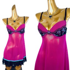 Vintage 90s y2k slip dress see through mesh