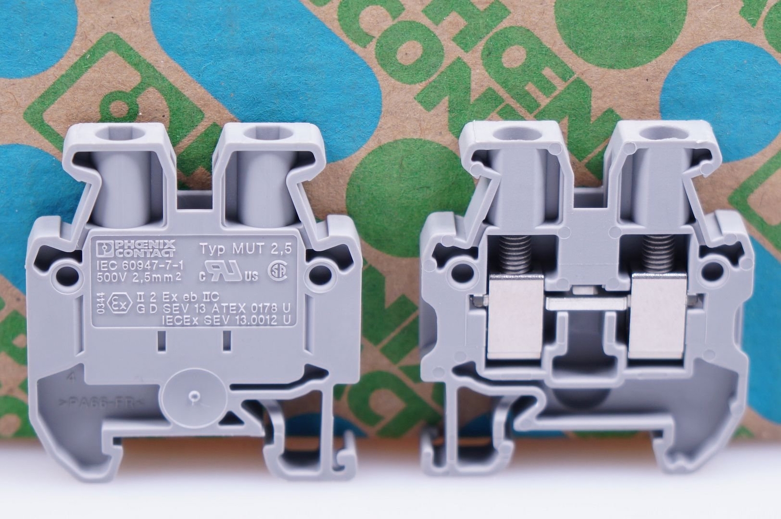 1 Piece Phoenix Contact MUT 2.5 3248030 Mini Terminal Block, Gray