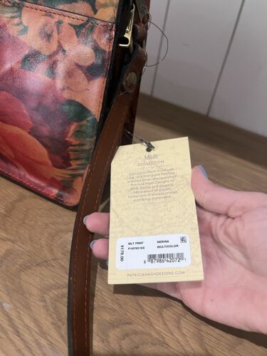 Patricia Nash Nerina Leder Poppy Tote Schultertasche Frühling Multi Blumenmuster - Bild 4 von 18