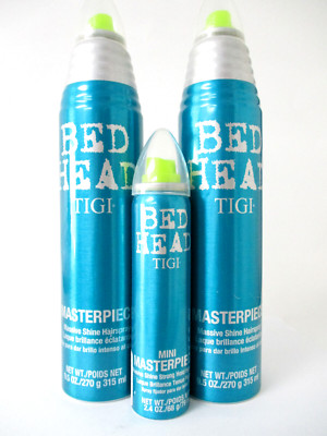 TIGI BED HEAD MASTERPIECE 2 x 9.5 OZ + Travel 2.4 OZ (Lot of 3) dents