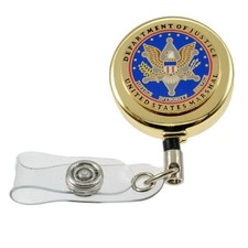 US Marshal Service USMS Seal Retractable Security ID Card Holder Badge Reel