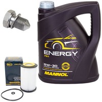MotoröL Set 5W-30 5 Liter + ÖLfilter Sh 4088 L + Schraube FüR Audi A3 1.2 Tfsi