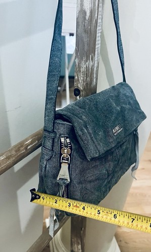 Borsa a tracolla AIMEE KESTENBERG blu chiaro con patta in denim ottima! - Foto 7 di 24