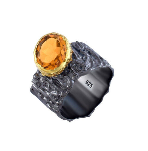 Bracelet en argent sterlng 925 fat à la man avec perres préceuses