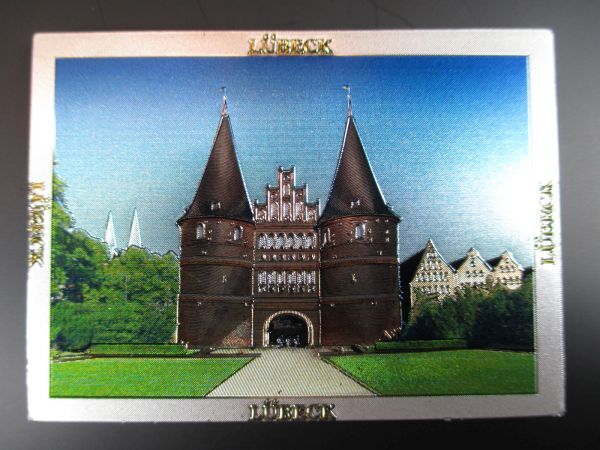 Lübeck Holstentor premium souvenir magnet, Germany Germany, laser optics