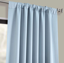 HPD Half Price Drapes Room Darkening Curtains 50x84xInches-Frosted Blue-1 Panel