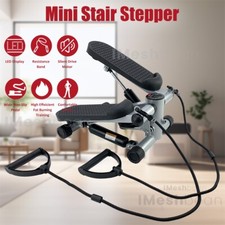 Mini Stepper Exercise Machine Stair Equipment with Resistance Bands LCD Monitor