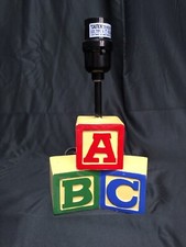 Alphabet ABC Letter Blocks Nursery Baby Kids Room Lamp NO SHADE 9 1/2  Tall