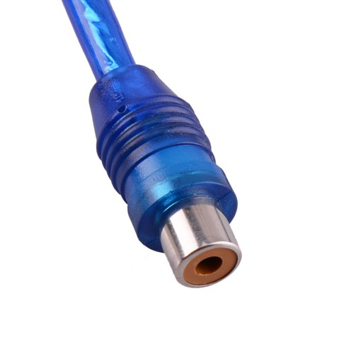 Blau RCA Y Verteiler Adapter Klinke Audio Kabel Stereo Stecker auf Buchse - Bild 3 von 5