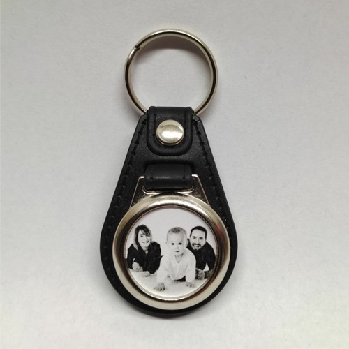 Personalisierter Schlüsselanhänger mit Foto Einkaufschip Glücksbringer Geschenk - Bild 1 von 10