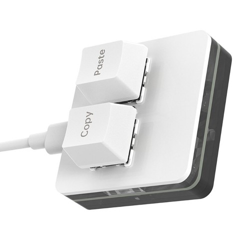 Portable 2 Key Macro Keypad Single Handed Mechanical Keyboard USB C Backlits - Picture 11 of 14
