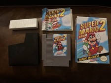 Super Mario Bros 2 NES Near Mint Cart, Box Oval Seal Rev-A Box Manual Dmg