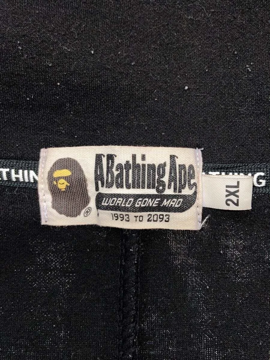 A BATHING APE (BAPE) Felpa con cappuccio A BATHING APE raglan zip nera XXL usata