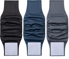 1 Pack 3 Reusable Dog Diapers Washable Male X-Small, Black, Navy, Charcoal