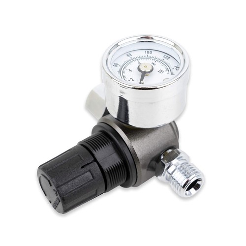 HVLP Spray Gun Air Regulator with Pressure Gauge and Diaphragm Control (Analo...