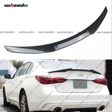 M4 Style Carbon Fiber Rear Trunk Spoiler Wing For Infiniti Q50 Sedan 2014-2024