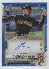 2021 Bowman Chrome Prospect HTA Choice Refractor 134/150 Jagger Haynes Auto 1og