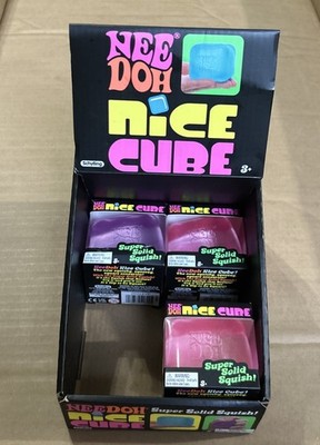 Nee Doh Needoh Nice Cube - Lot of 3 - 1x Purple, 2x Pink  NEW AUTHENTIC with box