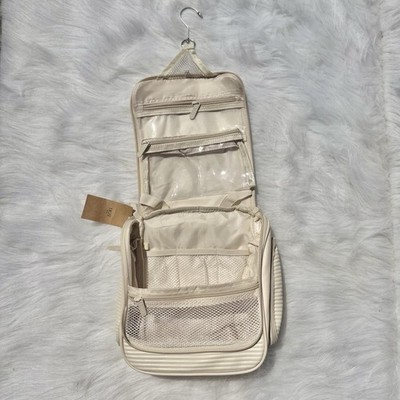 DEZI SKIN Pack It All Multi-Purpose HangingTravel Bag Cream Ribbed NWT