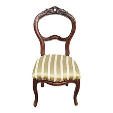 Antica Sedia Luigi Filippo Noce '800 Italia da Restaurare Stile & Storia h.95 cm