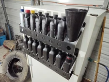 14-Quart Oil Storage Shelf Caddy Rack Holder Garage Trailer Shop Lift Organizer 