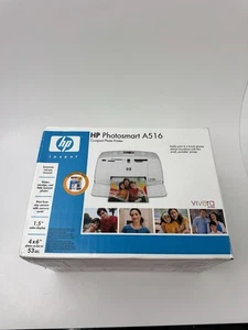 2006 New HP Photosmart A516 Digital Compact Color Photo Inkjet 4x6 Printer