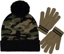 Big Boy 2 Item Polarwear Winter Kid-Set Hat & Glove (Style: Green1739)