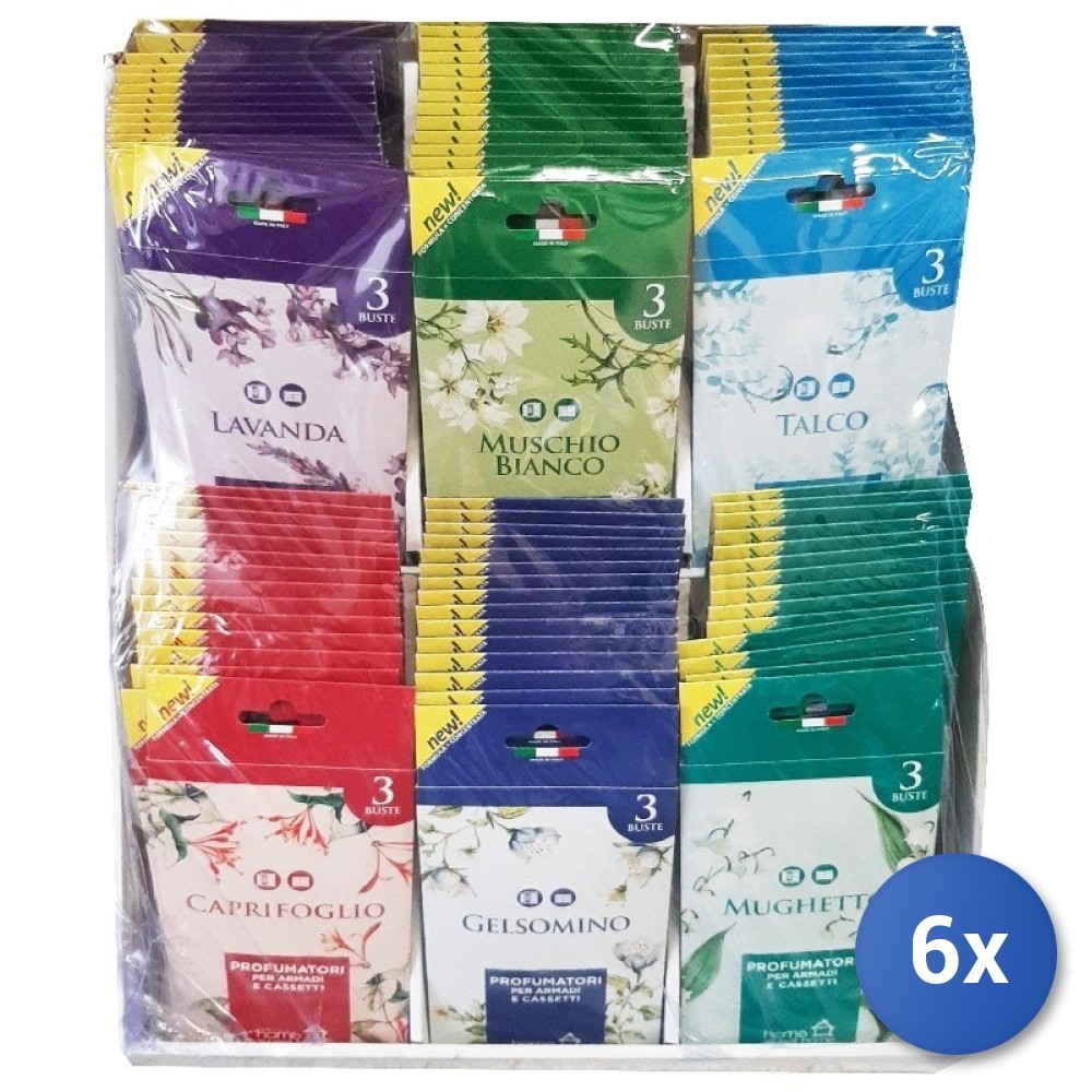 6X Modina Scented Sachets (Assorted 3 Mixed Pieces)